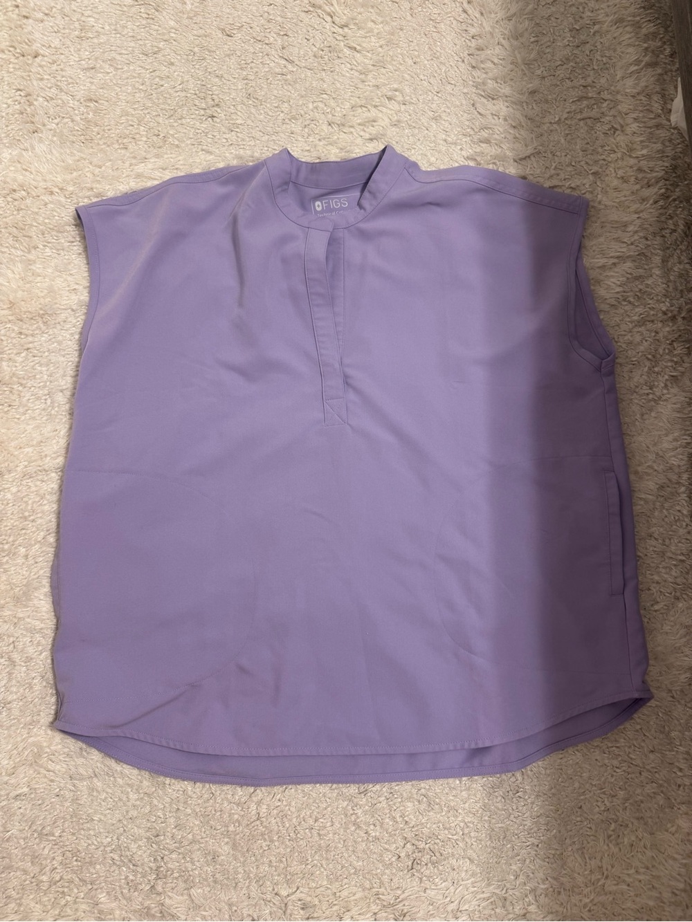 FIGS rafaela lavender dew top